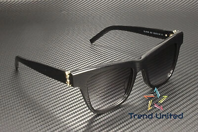 Pre-owned Saint Laurent Sl M106 002 Cat Eye Acetate Black Grey 52 Mm Women's Sunglasses In Gray