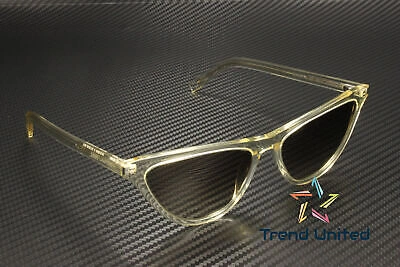 Pre-owned Saint Laurent Sl 550 Slim 005 Cat Eye Yellow Brown 56 Mm Women's Sunglasses
