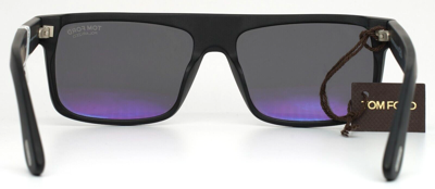 Pre-owned Tom Ford Ft0999-n 02d Black Mens Rectangle Full Rim Sunglasses 58-16-145 B:41 In Gray