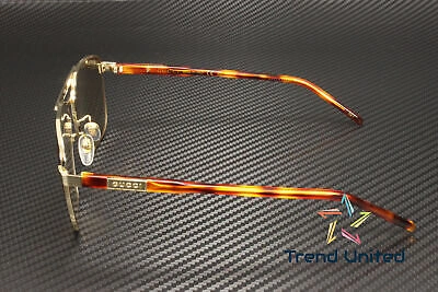 Pre-owned Gucci Gg1164s 003 Pilot Navigator Metal Gold Havana Yellow 58mm Men's Sunglasses