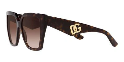 Pre-owned Dolce & Gabbana Dg 4438 Havana Gold/brown Shaded 55/17/145 Women Sunglasses