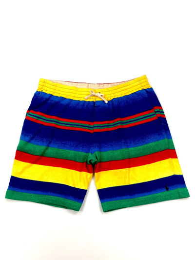 Pre-owned Polo Ralph Lauren 8-inch Striped Spa Terry Shorts In Spectre 92 Stripe