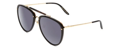 Pre-owned Gucci Gg0672s Unisex Aviator Sunglasses In Black Gold Tortoise Havana/grey 58 Mm In Gray