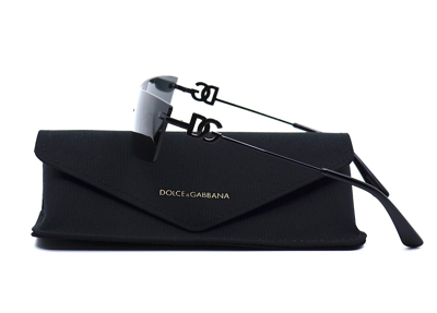 Pre-owned Dolce & Gabbana Dolce&gabbana Dg2292 01/87 Black Dark Grey Authentic Sunglasses 37-16 In Gray