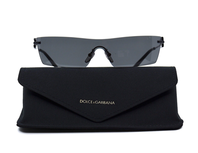 Pre-owned Dolce & Gabbana Dolce&gabbana Dg2292 01/87 Black Dark Grey Authentic Sunglasses 37-16 In Gray