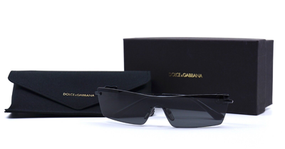 Pre-owned Dolce & Gabbana Dolce&gabbana Dg2292 01/87 Black Dark Grey Authentic Sunglasses 37-16 In Gray