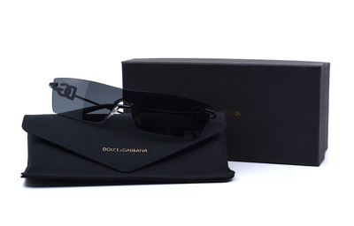 Pre-owned Dolce & Gabbana Dolce&gabbana Dg2292 01/87 Black Dark Grey Authentic Sunglasses 37-16 In Gray