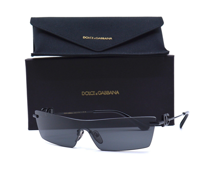 Pre-owned Dolce & Gabbana Dolce&gabbana Dg2292 01/87 Black Dark Grey Authentic Sunglasses 37-16 In Gray