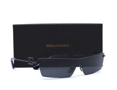 Pre-owned Dolce & Gabbana Dolce&gabbana Dg2292 01/87 Black Dark Grey Authentic Sunglasses 37-16 In Gray
