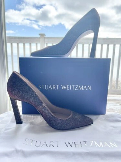 Pre-owned Stuart Weitzman Chicster Bronze Nighttime Lame Pumps Bnib 8.5m $425 In Gold