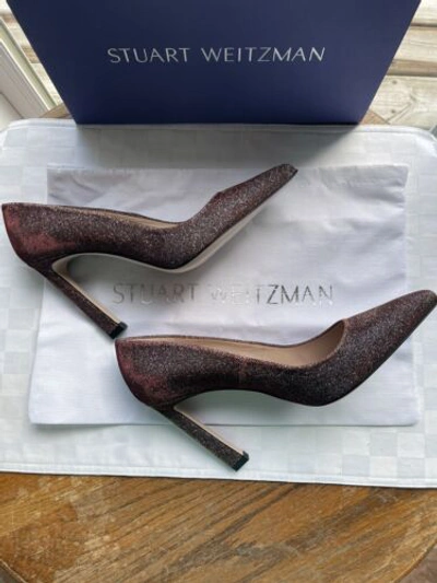 Pre-owned Stuart Weitzman Chicster Bronze Nighttime Lame Pumps Bnib 8.5m $425 In Gold