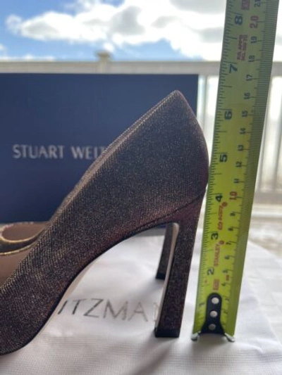 Pre-owned Stuart Weitzman Chicster Bronze Nighttime Lame Pumps Bnib 8.5m $425 In Gold