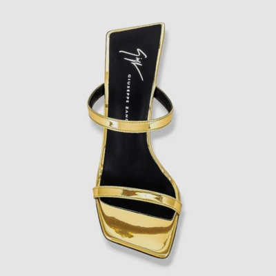 Pre-owned Giuseppe Zanotti $995  Women's Gold Metallic Shot Sandal Shoes 35.5 Eu/5.5 Us