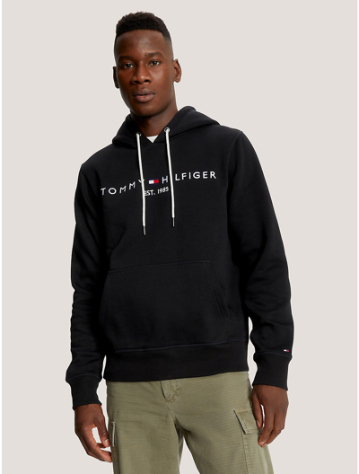 Shop Tommy Hilfiger Embroidered Tommy Logo Hoodie In Dark Sable