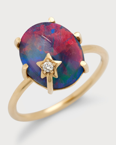 Shop Andrea Fohrman Mini Galaxy Ring In Australian Opal