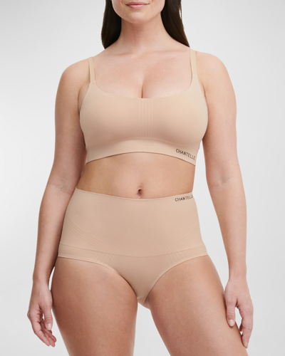 Shop Chantelle Smooth Comfort Scoop-neck Bralette In Sirrocco