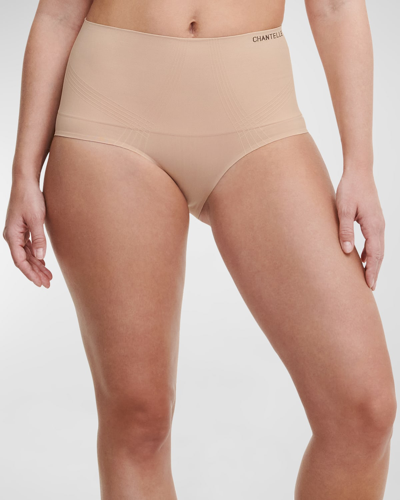 Shop Chantelle Smooth Comfort High-rise Briefs In Sirrocco