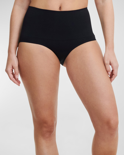 Shop Chantelle Smooth Comfort High-rise Briefs In Black