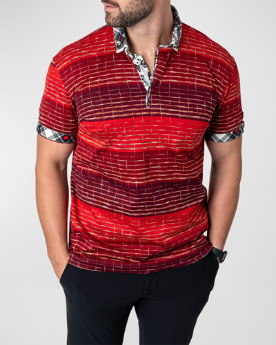 Shop Maceoo Men's Mozartundecided Polo Shirt In Red