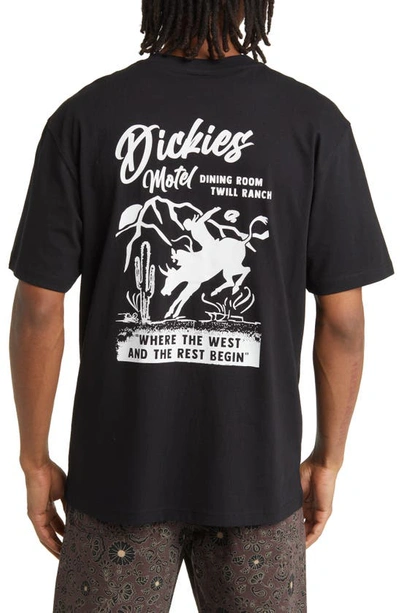 Shop Dickies Dighton Cotton Graphic T-shirt In Knit Black