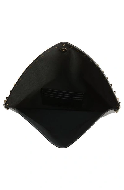 Valentino Rockstud Large Envelope Clutch Bag In Nero