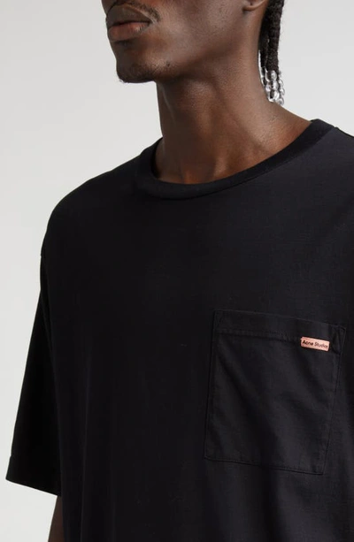 Shop Acne Studios Tag Detail Pocket T-shirt In Black