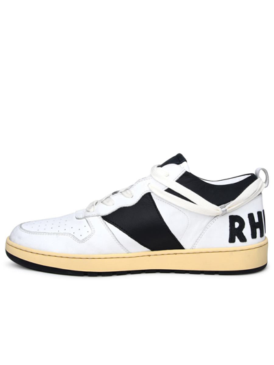 Shop Rhude Rhechess Sneakers In White Leather