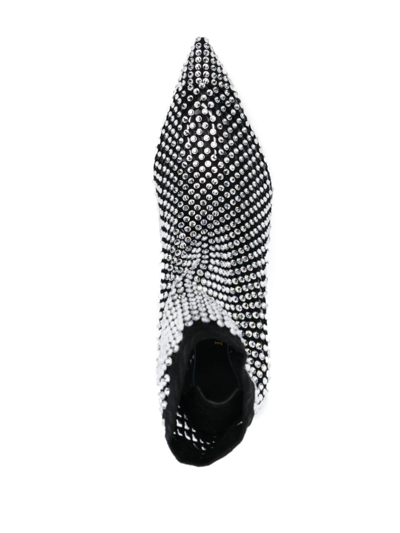 Le Silla Gilda 85mm Crystal-embellished Boots In Black