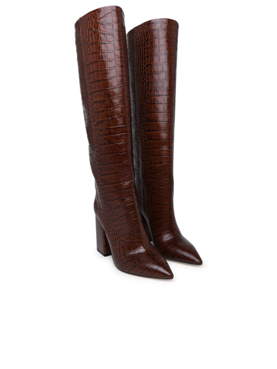 Shop Paris Texas Anja Brown Leather Boots