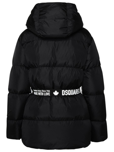 Shop Dsquared2 Black Nylon Down Jacket