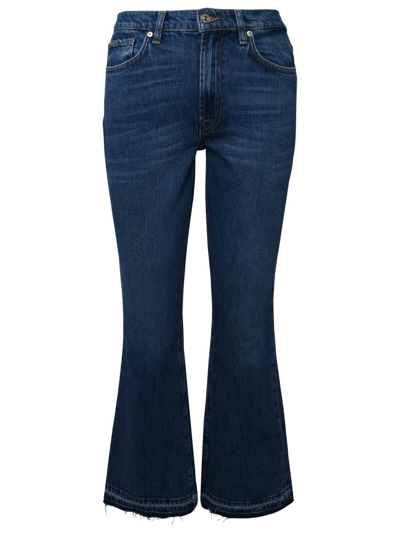 Shop 7 For All Mankind Blue Cotton Jeans