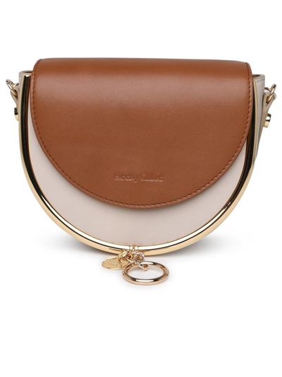 Shop See By Chloé Multicolor Leather Mara Bag In Beige