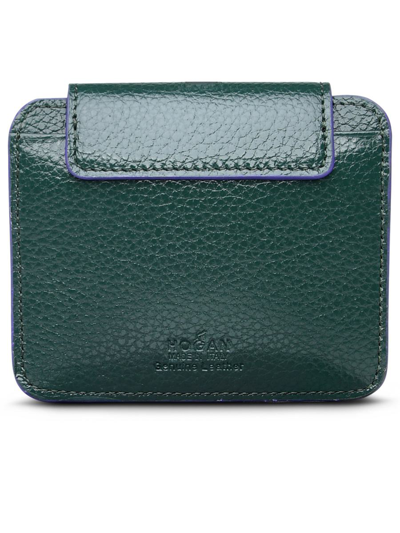 Shop Hogan Plexi Card Holder In Green Leather