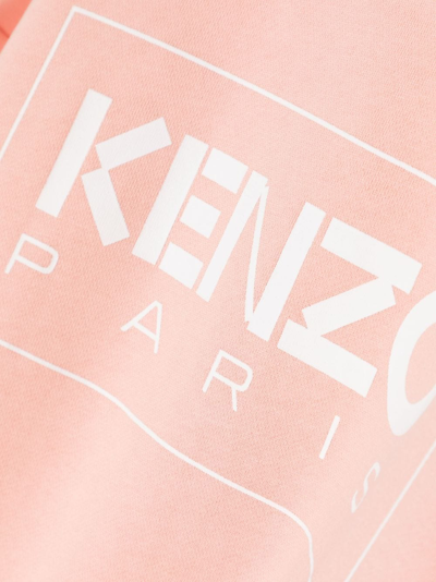 Shop Kenzo Logo-print Cotton-blend Sweatshirt In Pink