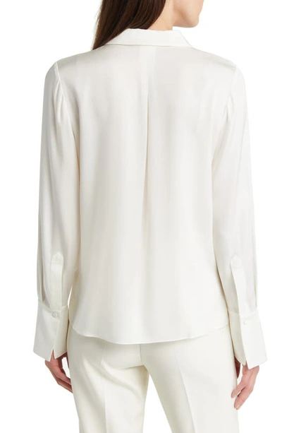 Shop Kobi Halperin Larissa Stretch Silk Blouse In Ivory