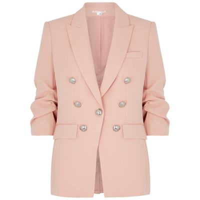 Shop Veronica Beard Tomi Dickey Double-breasted Blazer In Light Pink