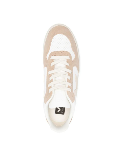 Shop Veja V10 Chromefree Leather Sneakers Shoes In White