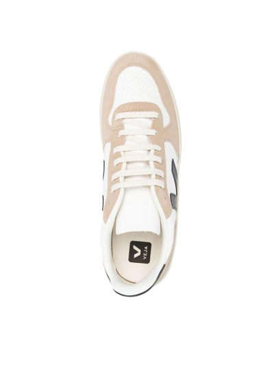 Shop Veja V10 Chromefree Leather Sneakers Shoes In White