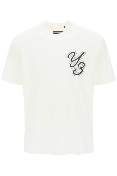 Shop Y-3 Logo Print T-shirt In White