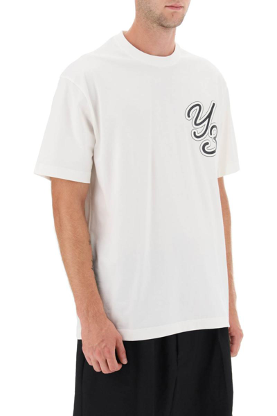 Shop Y-3 Logo Print T-shirt In White
