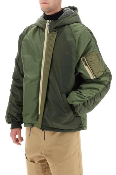 Shop Andersson Bell N2b Hooded Bomber Jacket In Khaki