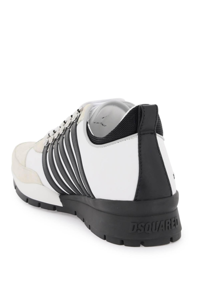 Shop Dsquared2 'legendary' Sneakers In White,black,grey