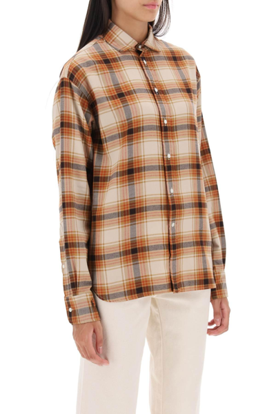 Shop Polo Ralph Lauren Check Flannel Shirt In Beige