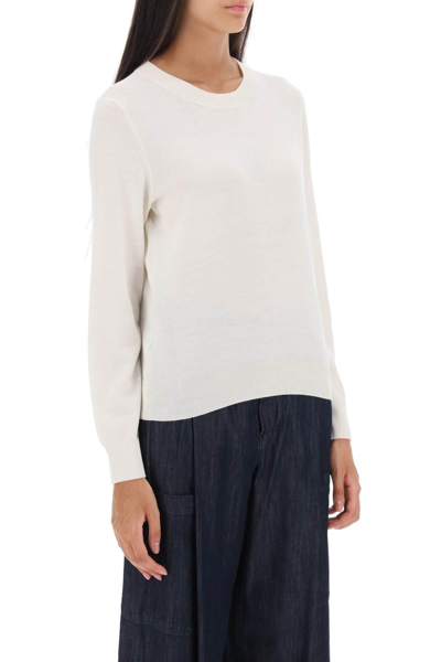 Shop Apc 'virginie' Crew-neck Sweater In White
