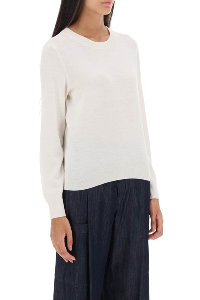 Shop Apc A.p.c. 'virginie' Crew-neck Sweater In White