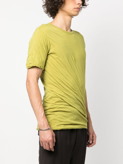 Shop Rick Owens Double Ss Organic Cotton T-shirt In Green