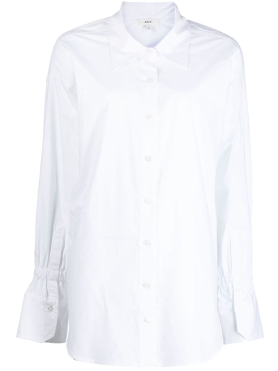 Shop A.l.c Monica Cotton Shirt In White