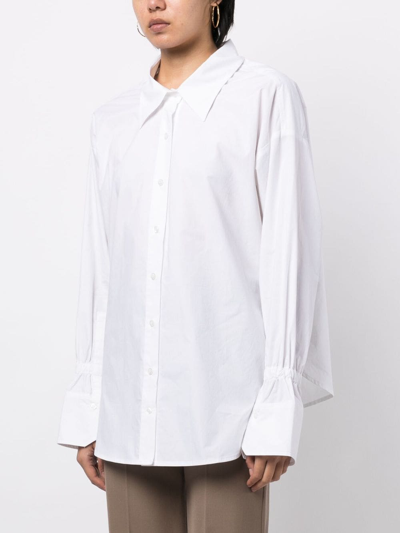 Shop A.l.c Monica Cotton Shirt In White