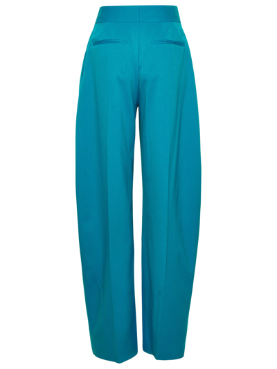 Shop Attico The  Gary Light Blue Wool Trousers Woman
