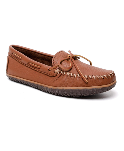 Shop Minnetonka Men's Genuine Leather Tarik Slip-on Loafers Men's Shoes In Carmel